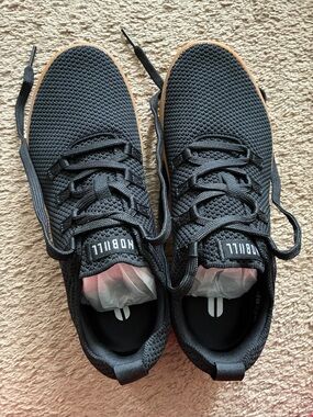NOBULL Black Knit Athletic Sneakers with Gum Sole